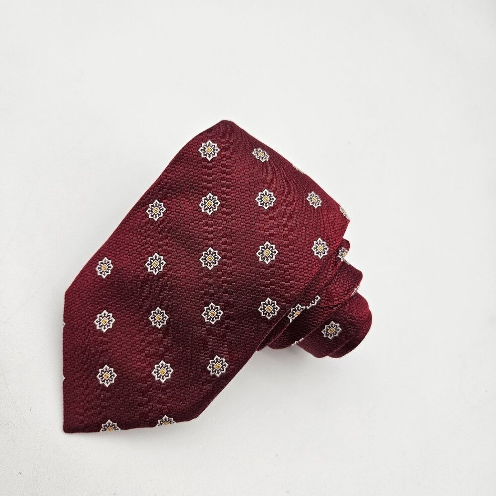 Vintage Oxford Clothes Burgundy Medallion 59" Silk Tie